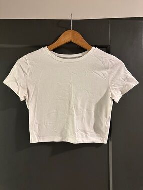 Women's White Crop Tee - Classic Short Sleeve